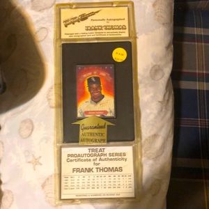 Frank Thomas Certificate of authenticity no.012630